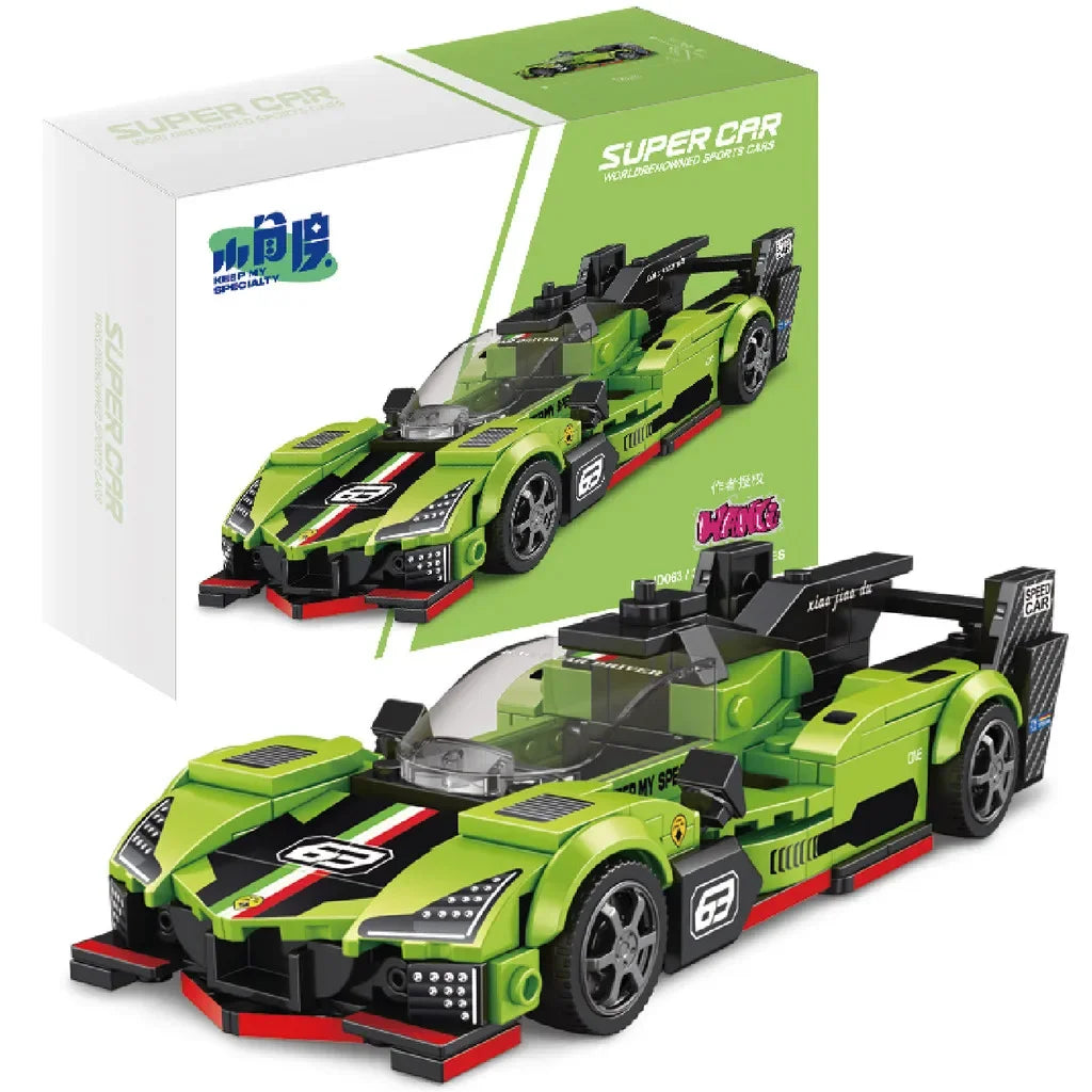 11 Types Speed Champions Car Hypercar Building Blocks MOC Construction Bricks Famous Sport Vehicle Toys Gift For Children Kids