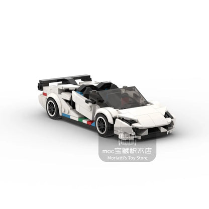 2024 Hot MOC Speed City Car Champion Racer Classic Supercar Building Blocks Brick Racing Super Technique Creative Garage DIY Set