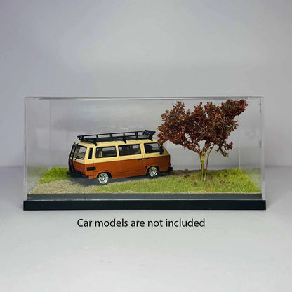 1:64 Diecast Display Case Protector | Sandy Landscape Scene Showcase for Hot Wheels & Matchbox