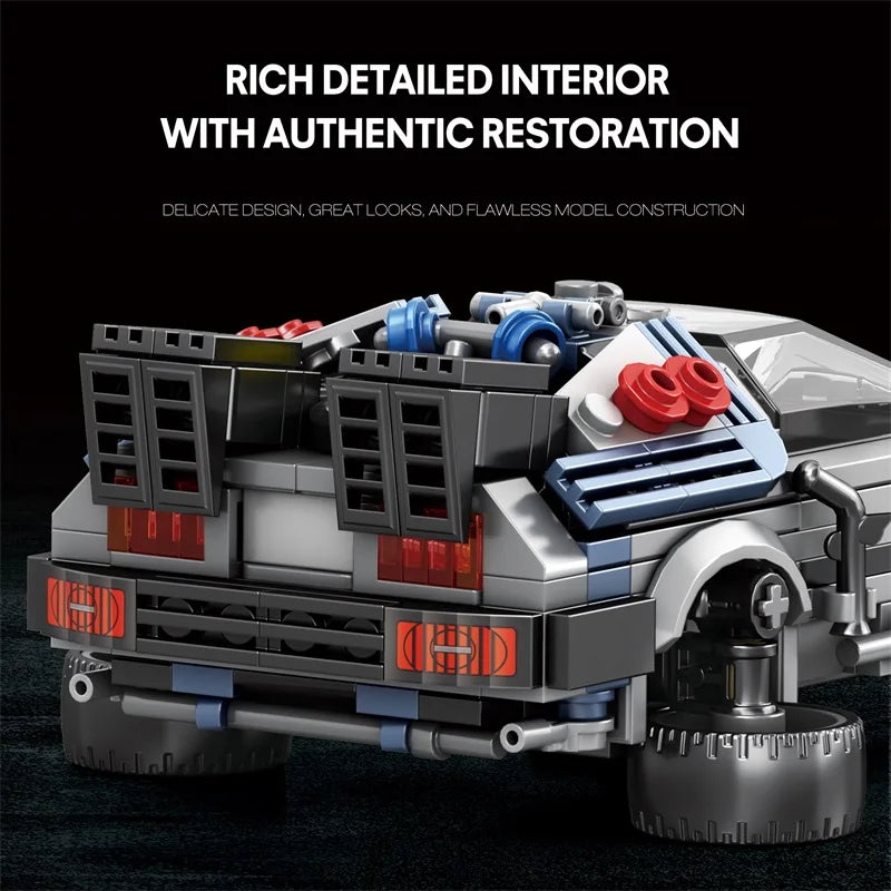 Masaverse 1:24 MOC "Back to the Future" DeLorean DMC-12 time machine | LEGO-Compatible — Boys Gift