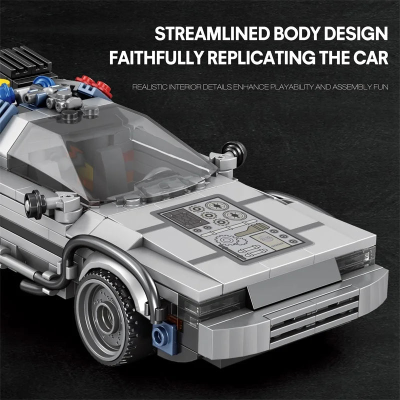 Masaverse 1:24 MOC "Back to the Future" DeLorean DMC-12 time machine | LEGO-Compatible — Boys Gift