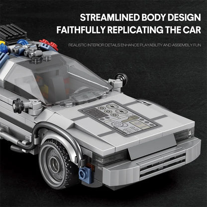Masaverse 1:24 MOC "Back to the Future" DeLorean DMC-12 time machine | LEGO-Compatible — Boys Gift