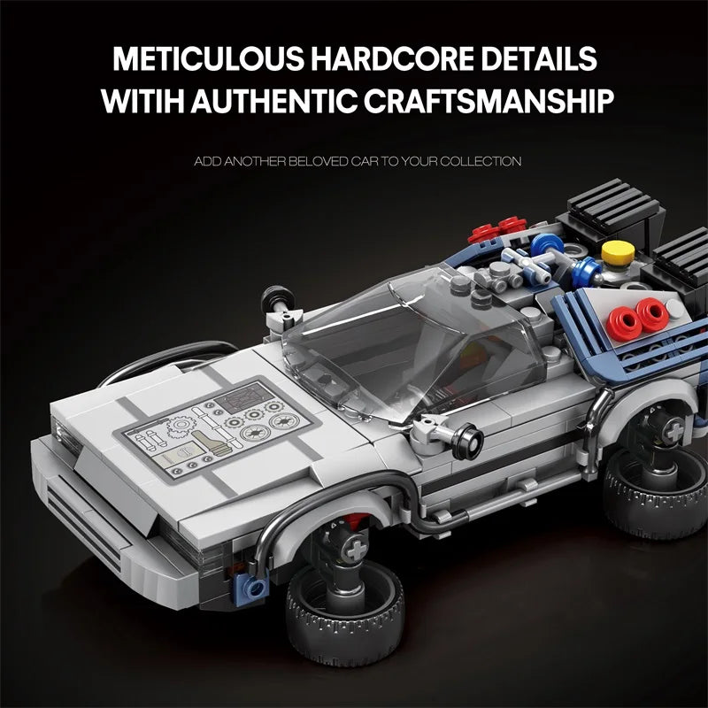 Masaverse 1:24 MOC "Back to the Future" DeLorean DMC-12 time machine | LEGO-Compatible — Boys Gift