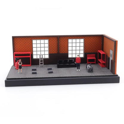 1:64 Acrylic Car Showroom Display Box | Garage Scene Storage for Hot Wheels & Diecast