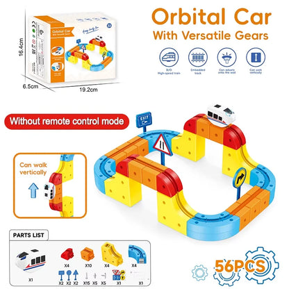 Masaverse Magnetic Anti-Gravity Track Set | STEM DIY Railway — Kids Gift 100+ Pcs