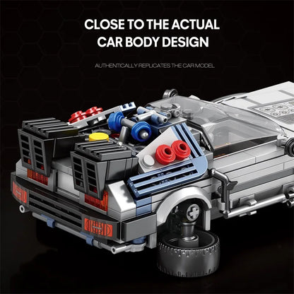 Masaverse 1:24 MOC "Back to the Future" DeLorean DMC-12 time machine | LEGO-Compatible — Boys Gift