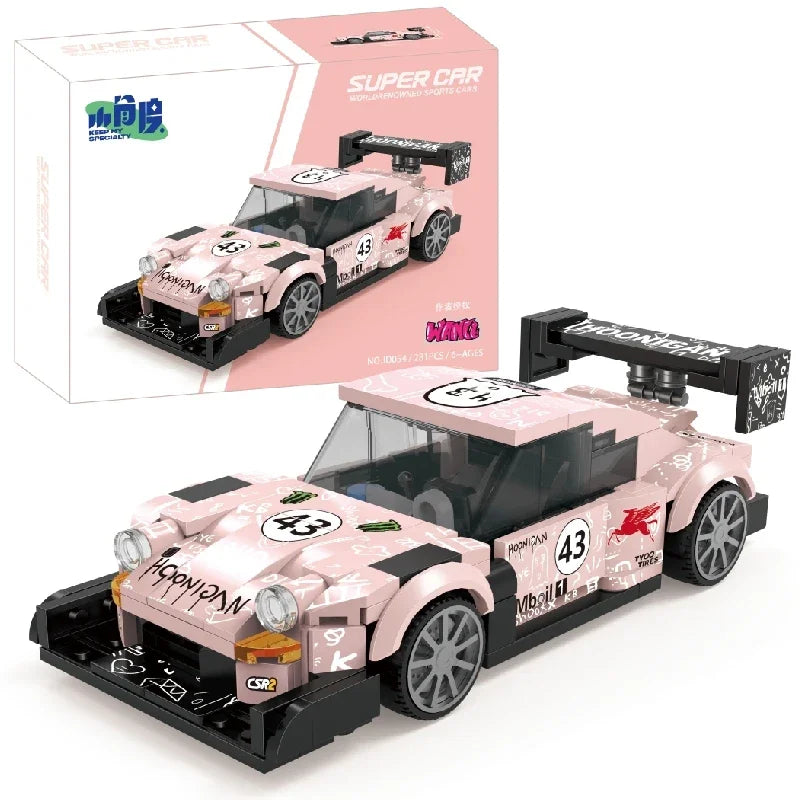 11 Types Speed Champions Car Hypercar Building Blocks MOC Construction Bricks Famous Sport Vehicle Toys Gift For Children Kids
