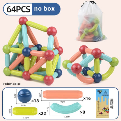 Masaverse Magnetic Constructor Building Blocks | Magnet Stick Rod Montessori STEM Toy