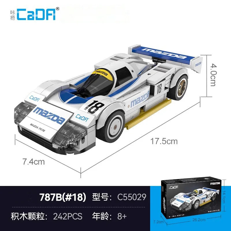 Masaverse 1:24 MOC GT2 Sports Car Blocks | LEGO-Compatible 787B Racer — Gift