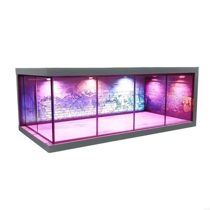 1:64 LED Diorama Display Garage | Diecast Scene Storage Case for Hot Wheels & Matchbox