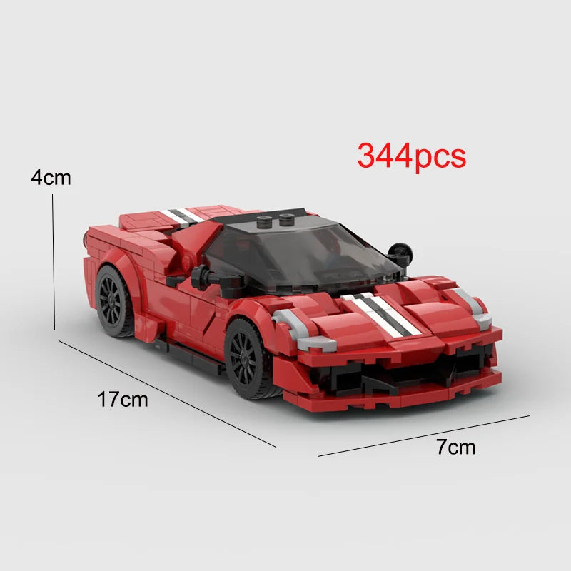 2024 Hot MOC Speed City Car Champion Racer Classic Supercar Building Blocks Brick Racing Super Technique Creative Garage DIY Set