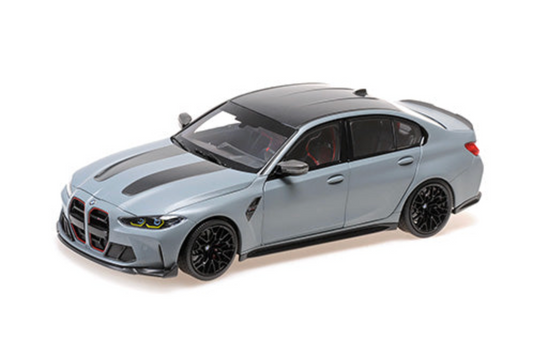Minichamps 2023 BMW M3 CS (G80) Brooklyn Grey Metallic 1:18