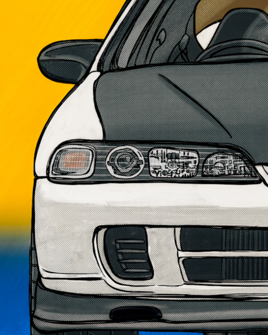 Vintage Rivals - Honda EK9 v Acura DC2 Type-R Poster