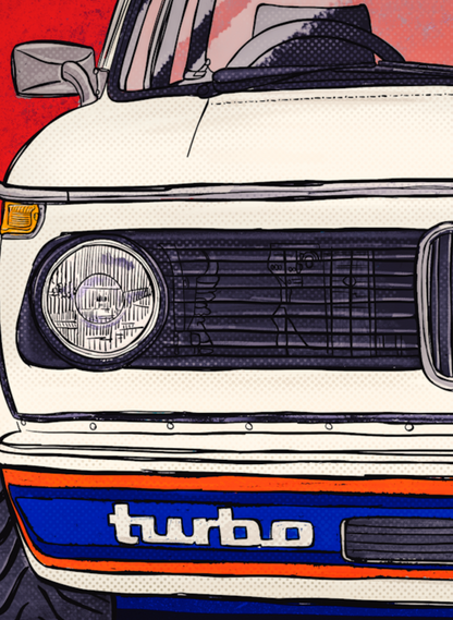 Vintage Rivals - Alfa GTV v BMW 2002 Turbo Poster