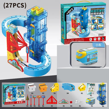 Masaverse Magnetic Anti-Gravity Track Set | STEM DIY Railway — Kids Gift 100+ Pcs