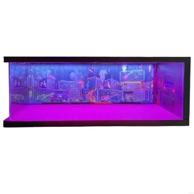 1:64 LED Diorama Display Garage | Diecast Scene Storage Case for Hot Wheels & Matchbox