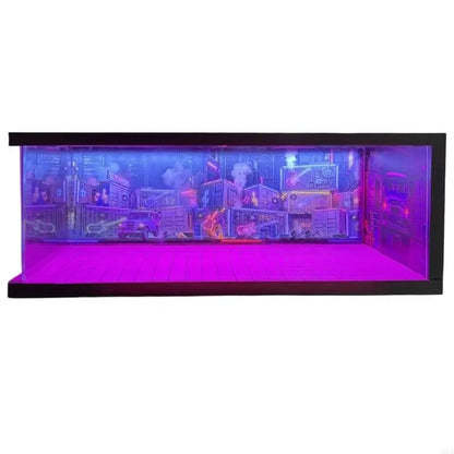 1:64 LED Diorama Display Garage | Diecast Scene Storage Case for Hot Wheels & Matchbox