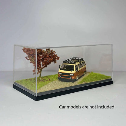 1:64 Diecast Display Case Protector | Sandy Landscape Scene Showcase for Hot Wheels & Matchbox