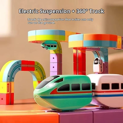 Masaverse Magnetic Anti-Gravity Track Set | STEM DIY Railway — Kids Gift 100+ Pcs