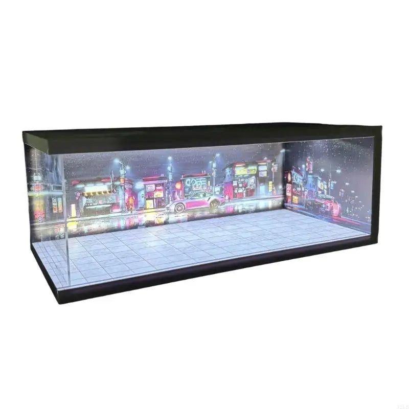 1:64 LED Diorama Display Garage | Diecast Scene Storage Case for Hot Wheels & Matchbox
