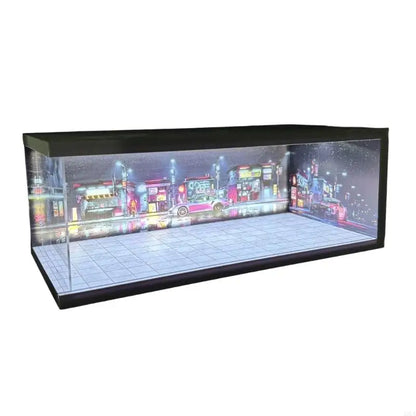1:64 LED Diorama Display Garage | Diecast Scene Storage Case for Hot Wheels & Matchbox