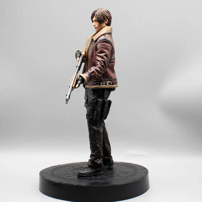 Leon Scott Kennedy Zombie Hunter Anime Figurine, Resident Evil 4 Action Figure PVC Statue 33 CM
