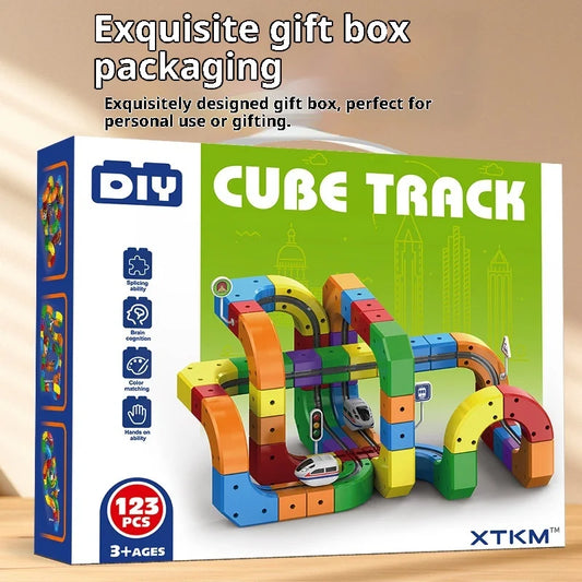 Masaverse Magnetic Track STEM Set | Anti-Gravity Railway 100+ Pcs — Kids Gift