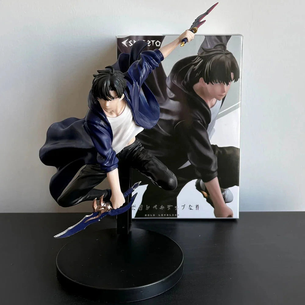 Sung Jin-Woo Anime Figure Solo Leveling Action Figurines Shadow King Desktop Collectible Display Toy