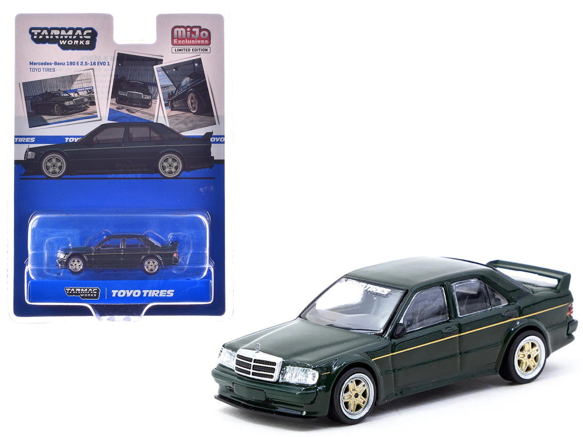 Tarmac Works Mercedes-Benz 190 E 2.5-16 EVO 1 Toyo Tires Dark Green 1:64