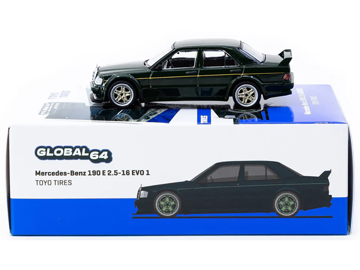 Tarmac Works Mercedes-Benz 190 E 2.5-16 EVO 1 Toyo Tires Dark Green 1:64