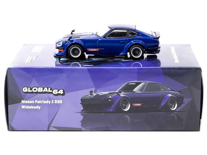 Tarmac Works Nissan Fairlady Z S30 Widebody Jon Sibal Blue Metallic 1:64