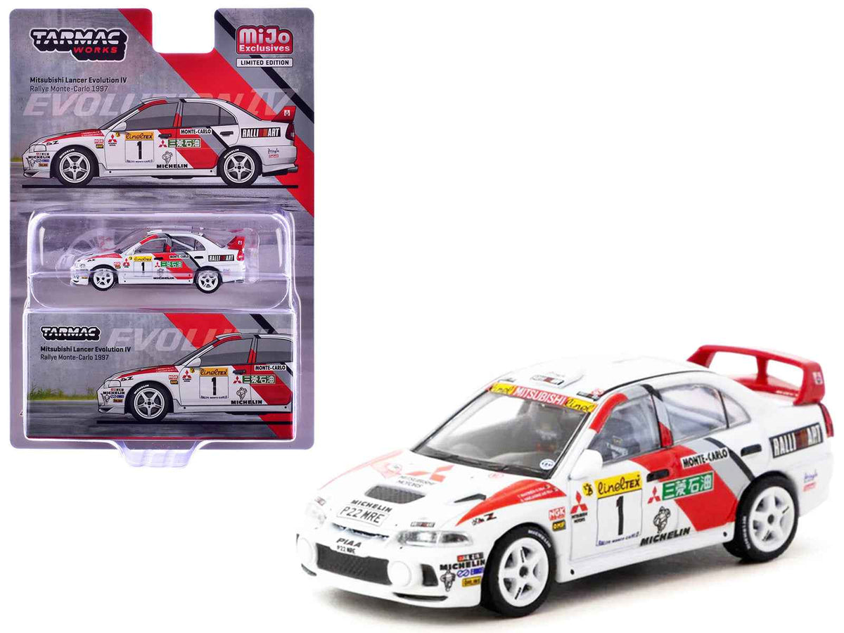 Tarmac Works Mitsubishi Lancer Evolution IV #1 Monte Carlo Rally 1997 1:64