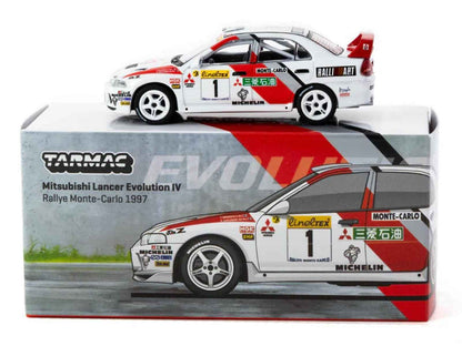 Tarmac Works Mitsubishi Lancer Evolution IV #1 Monte Carlo Rally 1997 1:64