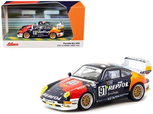 Tarmac Works x Schuco Porsche 911 GT2 Kremer Racing Repsol Le Mans 1995 1:64