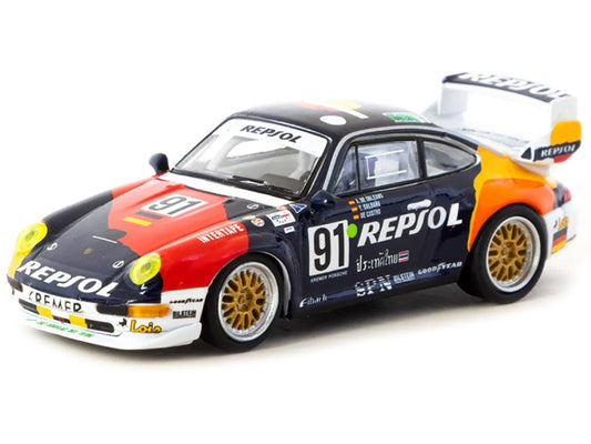 Tarmac Works x Schuco Porsche 911 GT2 Kremer Racing Repsol Le Mans 1995 1:64