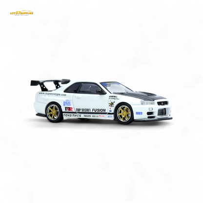 Inno64 Top Secret R34 GT-R White 1:64