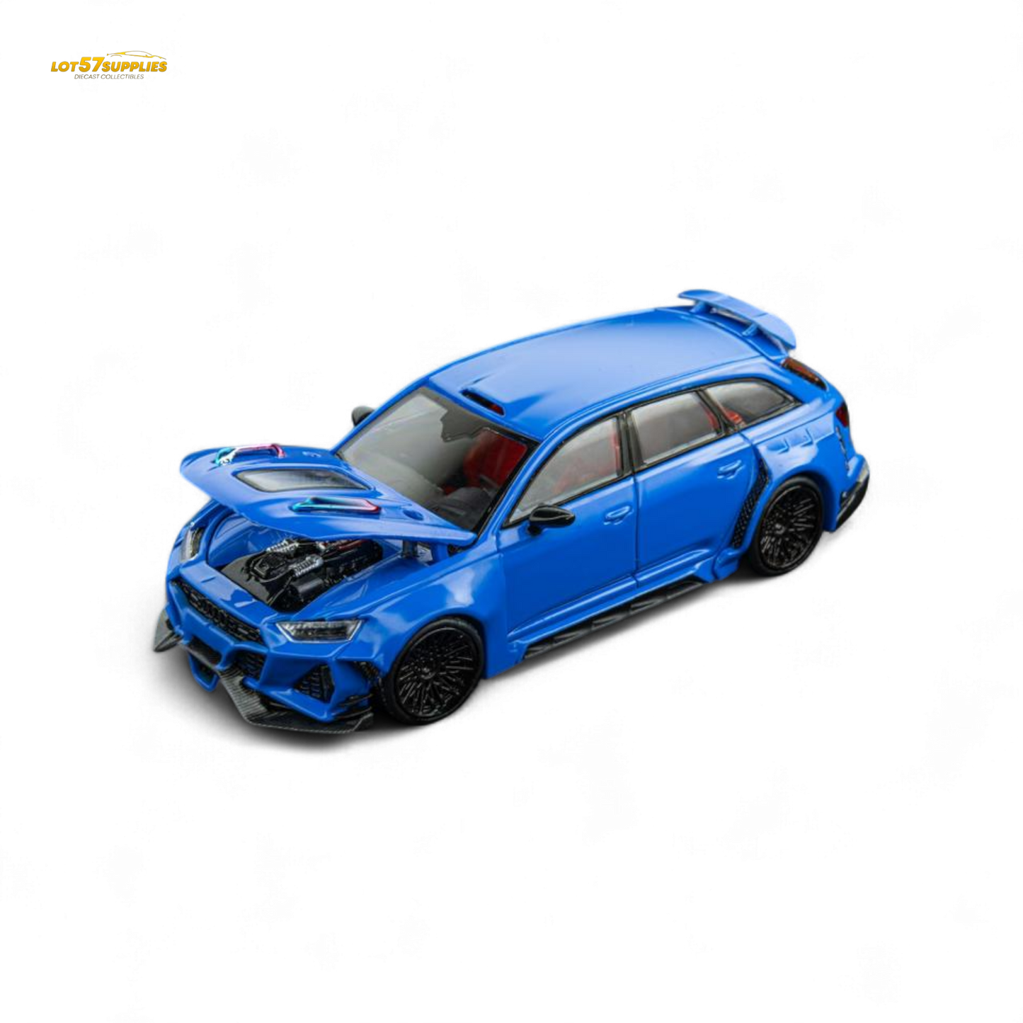 (Précommande) DCM Audi RS6 Avant Modifiée Bleue 1:64