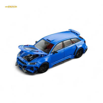 (Précommande) DCM Audi RS6 Avant Modifiée Bleue 1:64