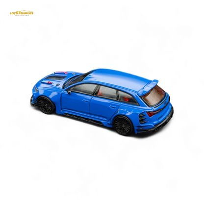 (Précommande) DCM Audi RS6 Avant Modifiée Bleue 1:64