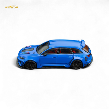(Précommande) DCM Audi RS6 Avant Modifiée Bleue 1:64
