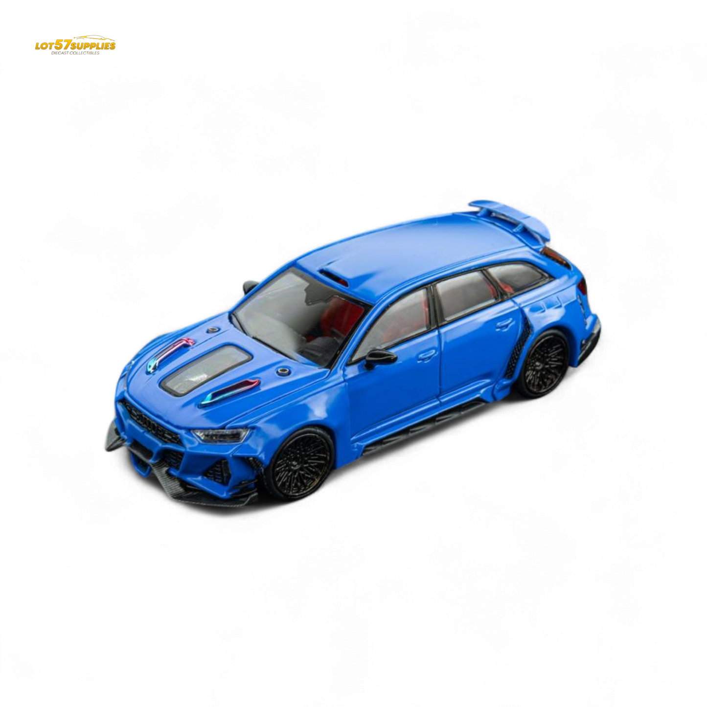 (Précommande) DCM Audi RS6 Avant Modifiée Bleue 1:64
