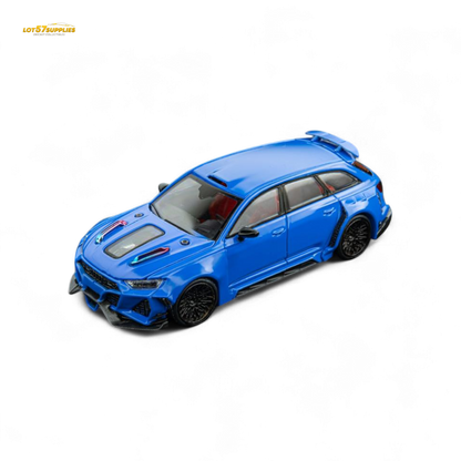 (Précommande) DCM Audi RS6 Avant Modifiée Bleue 1:64
