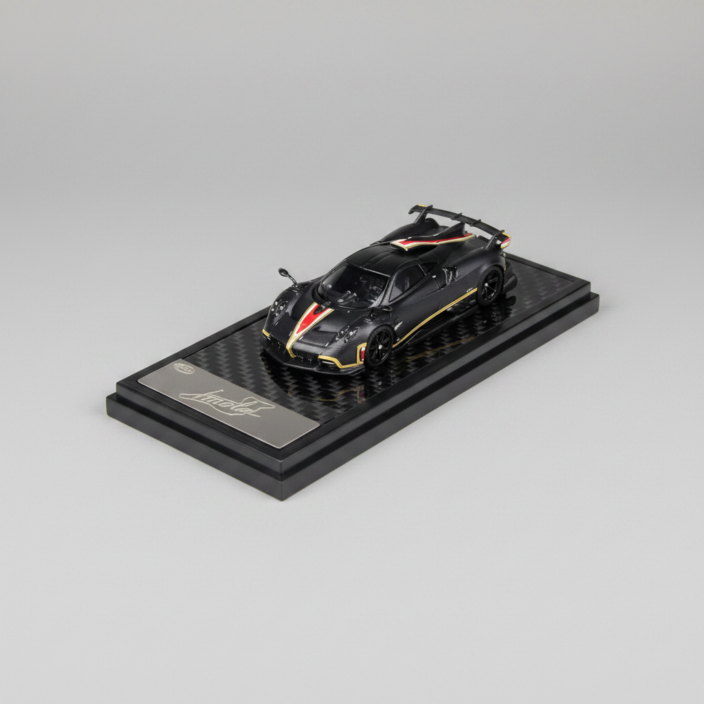 LCD Pagani Imola Matte Black Carbon 1:64