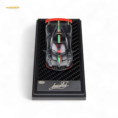 LCD Pagani Imola Matte Black Carbon Italian Stripe 1:64