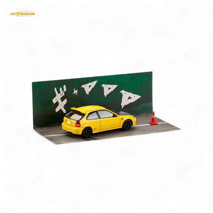 Hobby Japan Honda Civic EK9 Yellow 1:64