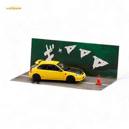 Hobby Japan Honda Civic EK9 Yellow 1:64