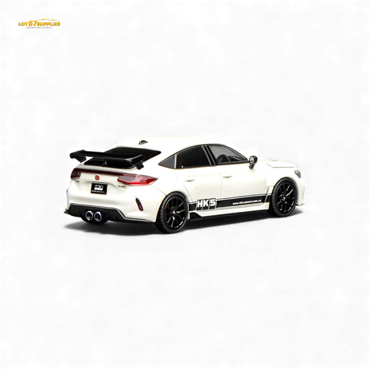Motorhelix Honda Civic Type R FL5 HKS White 1:64