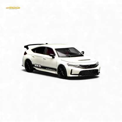 Motorhelix Honda Civic Type R FL5 HKS White 1:64