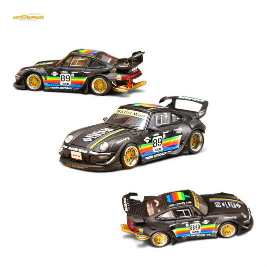 Street Weapon RWB 993 Matte Black Apple Livery 1:64