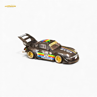 Street Weapon RWB 993 Matte Black Apple Livery 1:64
